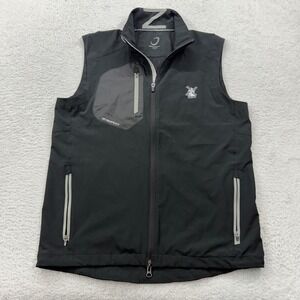 ZERO RESTRICTION Men's Black Golf Vest Windbreaker Lightweight Full Zip Size S